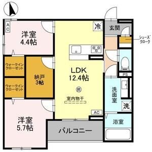 2LDK 間取り図