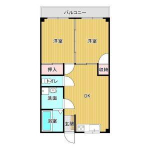 2DK 間取り図