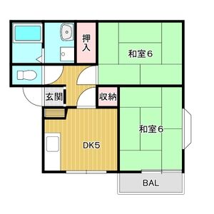 2DK 間取り図