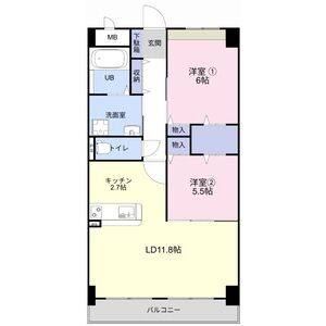 2LDK 間取り図