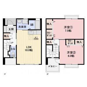 2LDK 間取り図