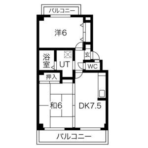 2DK 間取り図