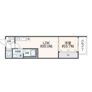 1LDK 間取り図