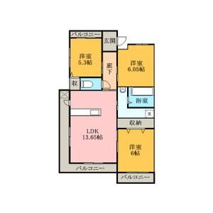 3LDK 間取り図