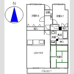 3LDK 間取り図