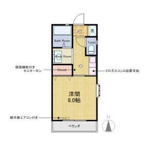 1K 間取り図