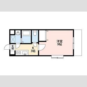 1K 間取り図
