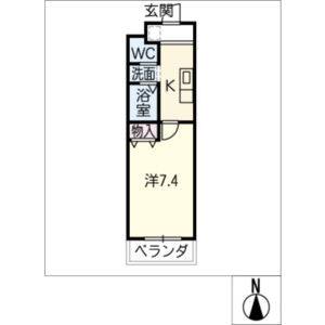 1K 間取り図