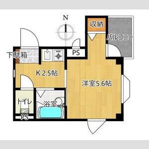 1K 間取り図