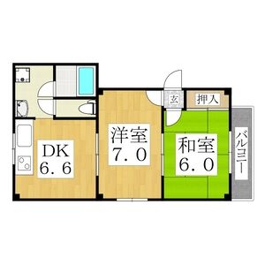 2DK 間取り図