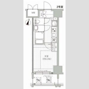 1K 間取り図