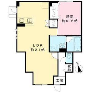 1LDK 間取り図