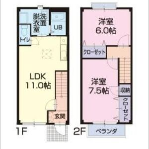2LDK 間取り図