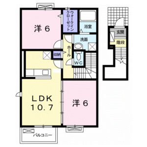 2LDK 間取り図