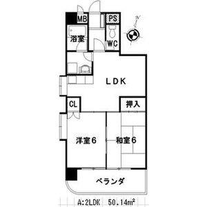 2LDK 間取り図