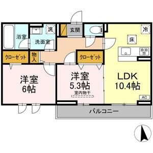 2LDK 間取り図