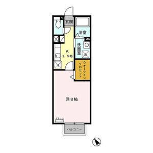 1K 間取り図