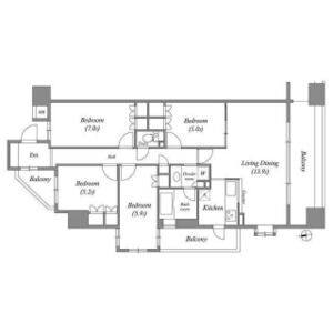 4LDK 間取り図