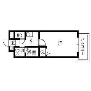 1K 間取り図