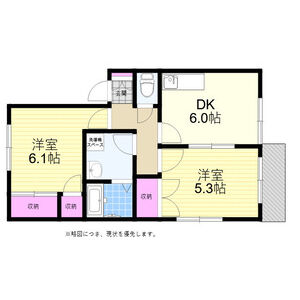 2DK 間取り図