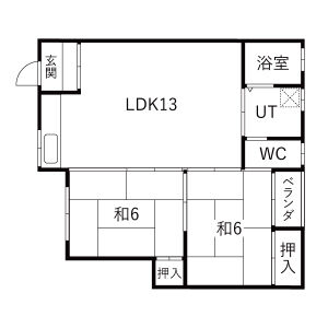 2LDK 間取り図