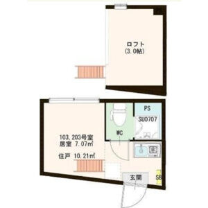 ワンルーム 間取り図
