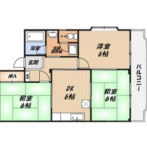 3DK 間取り図