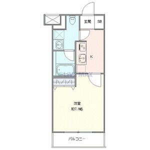 1K 間取り図