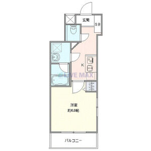 1K 間取り図