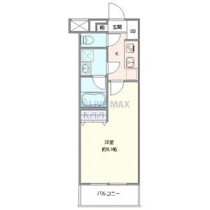 1K 間取り図