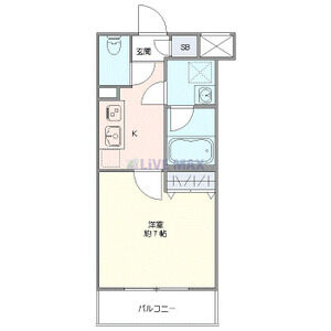 1K 間取り図