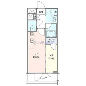 1DK 間取り図