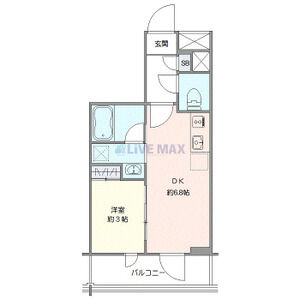 1DK 間取り図