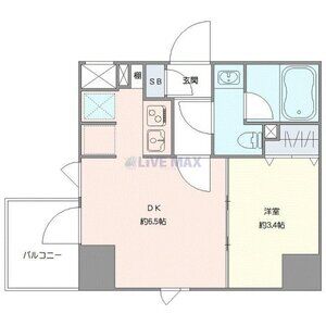 1DK 間取り図