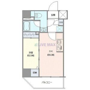 1DK 間取り図