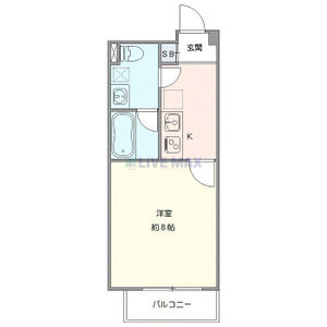 1K 間取り図