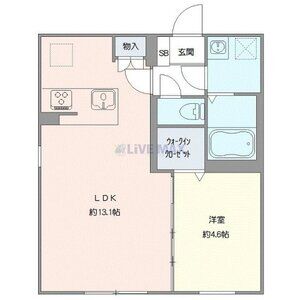 1LDK 間取り図