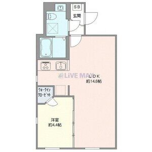 1LDK 間取り図
