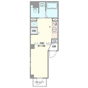 ワンルーム 間取り図