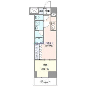 1DK 間取り図