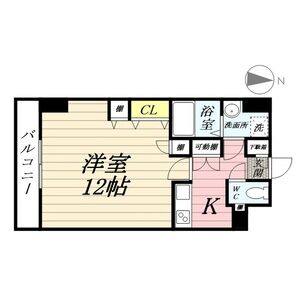 1K 間取り図