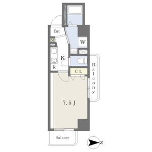1K 間取り図