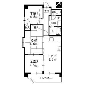 2LDK 間取り図