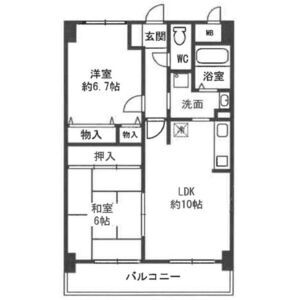 2LDK 間取り図