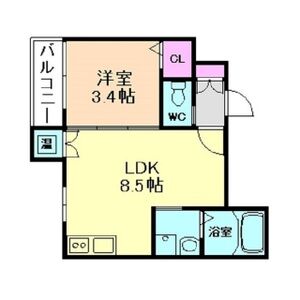 1LDK 間取り図