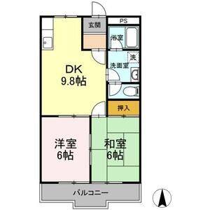 2DK 間取り図