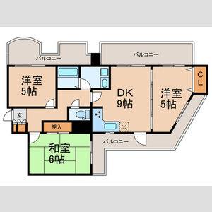 3DK 間取り図