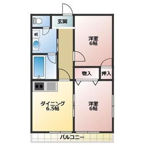 2DK 間取り図