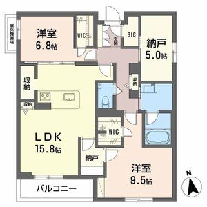 2LDK 間取り図