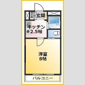 1K 間取り図